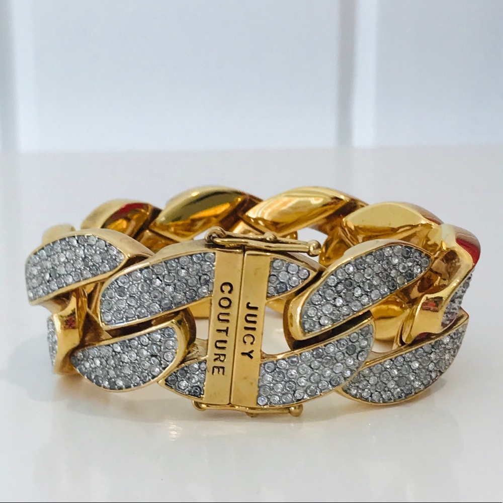 Vintage Juicy Couture Chunky Cuban Link Bracelet - Picture 3 of 5